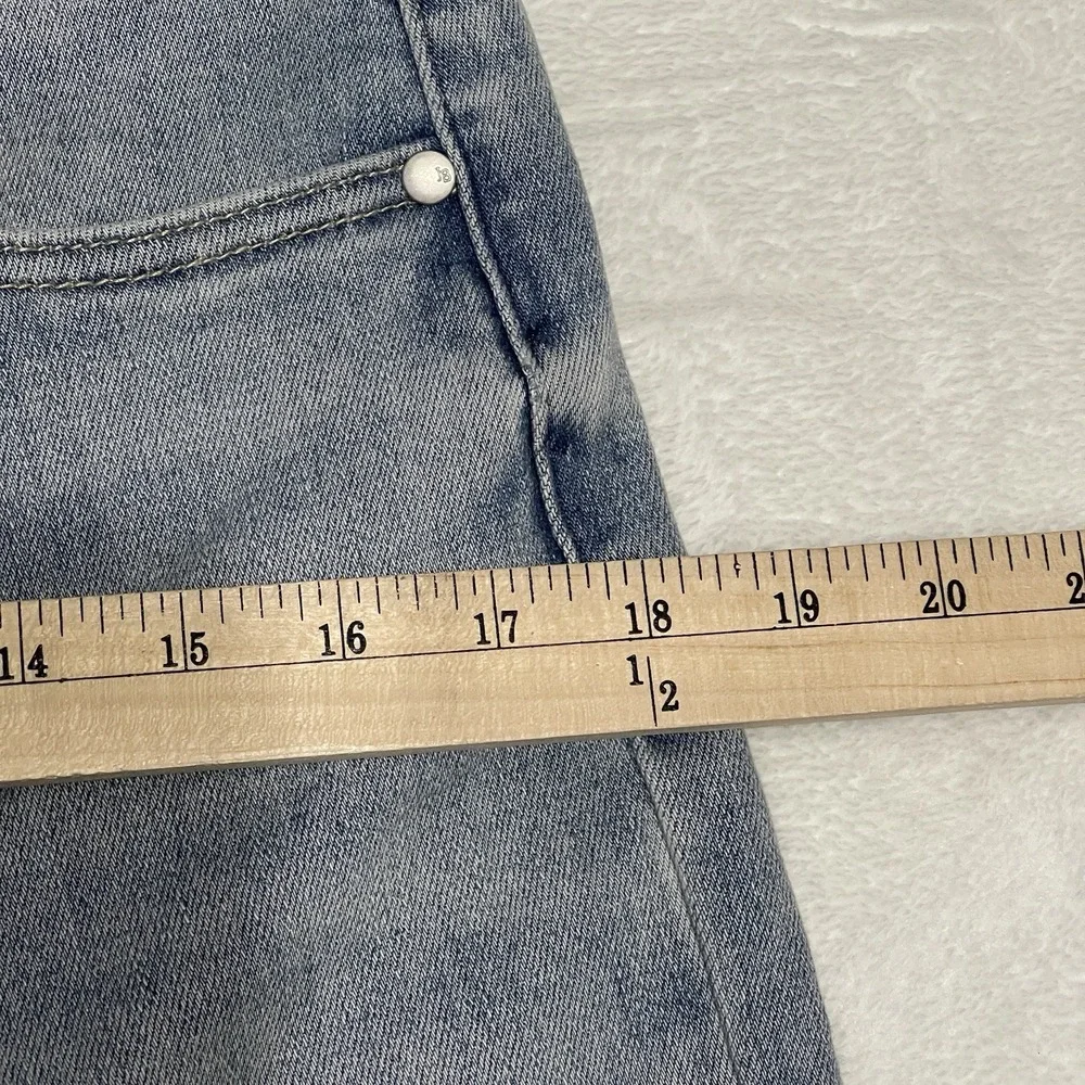 Judy Blue Flare Jeans Womens 9/29 Mid‎ Rise Boho Wide Leg Unhemmed Raw Edge